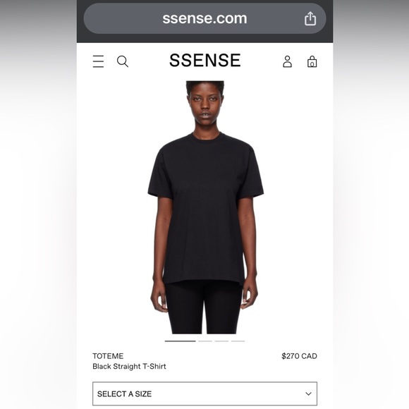 Toteme black loose tshirt - Picture 4 of 4